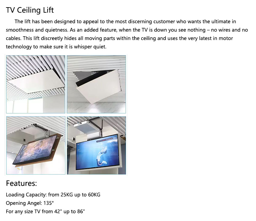TV Ceiling Lift Detail